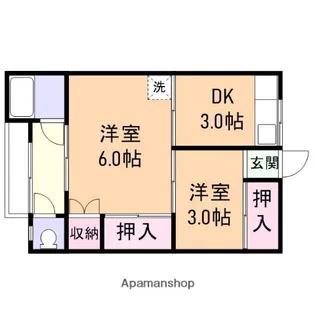 岩出コーポメイト【3号室】の間取り