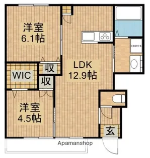 メゾンルミエール【1階】の間取り