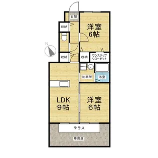 グランモア ミヤビ【103号室】の間取り