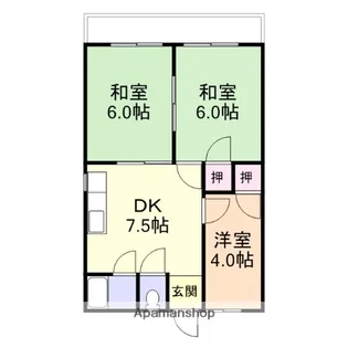 MODERNO【102号室】の間取り