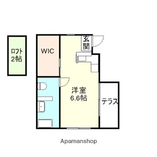 WACK古和田【102号室】の間取り