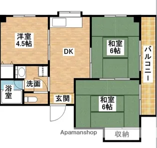 メロディハイムしみず【3階】の間取り