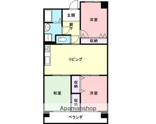 グリーンヒル波分【502号室】の間取り