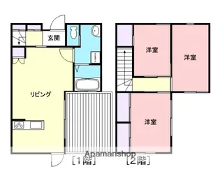 和歌山県紀の川市下井阪【テラスハウス】の間取り