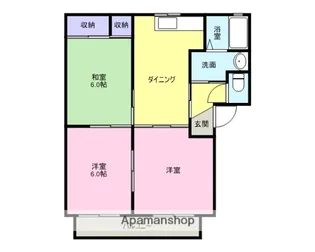 シャーメゾン山崎【110号室】の間取り