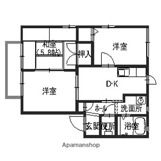 フォーレスローカット【201号室】の間取り