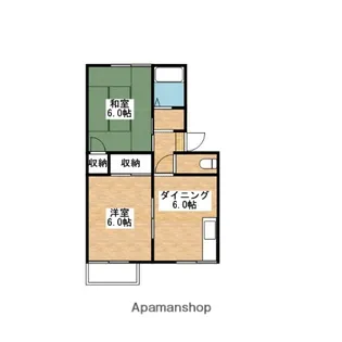 プレジール榎原【201号室】の間取り