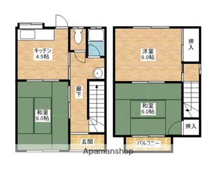 K‘SハウスⅠ【8号室】の間取り