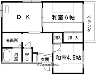 アーバンハウスB【211号室】の間取り