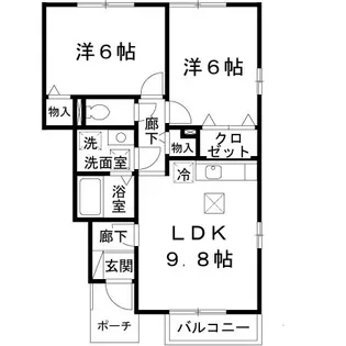 メゾン・プレール栗栖【105号室】の間取り