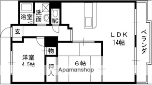 ロワイヤル百合【5階】の間取り