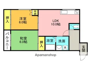 野田シャトルマンションA【104号室】の間取り