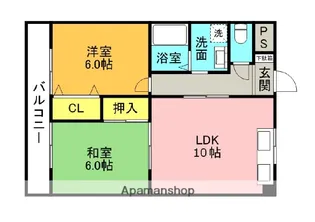 ブリーザ秋月【3階】の間取り