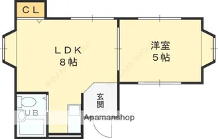 萱野マンション【1階】の間取り