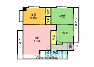 第二石田マンション【203号室】の間取り