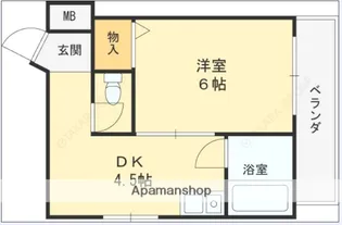 サンピア西真上【205号室】の間取り