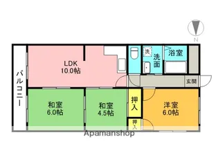 コーポ高谷【2階】の間取り