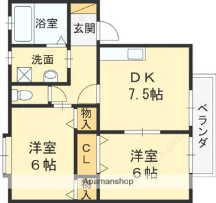ベルドミール【202号室】の間取り