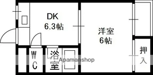 サニーヴィレッジ【1階】の間取り