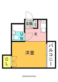 1Rの間取り画像