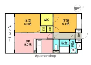 CHRYSANTHEMUM COURT【102号室】の間取り