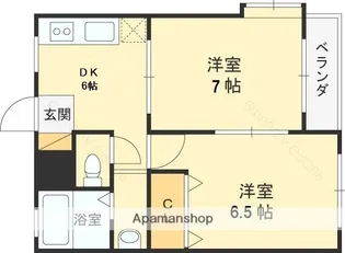 津之江パークハイツ【4階】の間取り