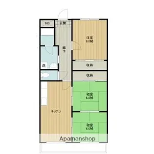 アヴァンセ高槻【101号室】の間取り