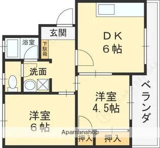 山本マンション【102号室】の間取り