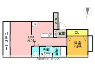 マンション東岡【3階】の間取り