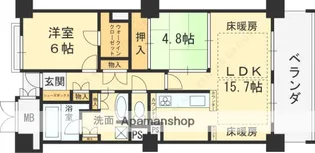 ローレルスクエア高槻【A2302号室】の間取り