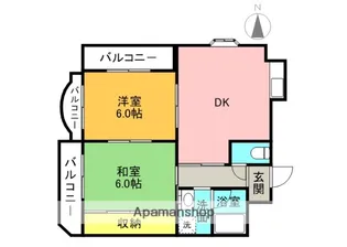 マンション富士【2階】の間取り