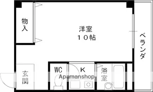 キャッスルハイム【201号室】の間取り