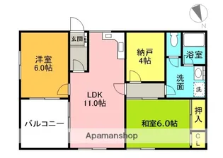 高槻ハイツ【1階】の間取り