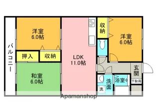 ソレイユハイツM−1【101号室】の間取り