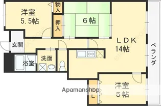 ウエストハイツ21(トニワン)【102号室】の間取り