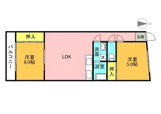 富田伊丹ハイツ【302号室】の間取り