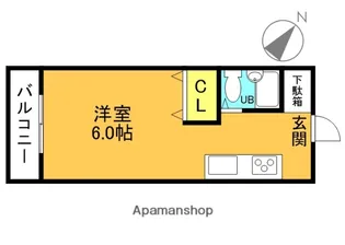 丸矢ハイツ【4階】の間取り