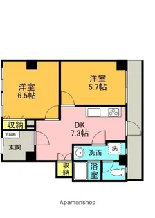 ジェラード高槻STA【102号室】の間取り