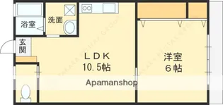 高月園【105号室】の間取り
