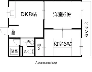 第二奥村ハイツ【203号室】の間取り