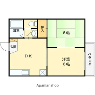 リバーサイドハイツ【2階】の間取り