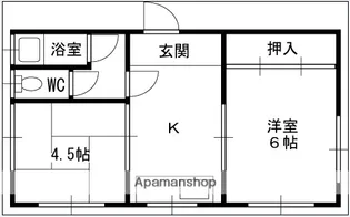 兵庫県尼崎市富松町1丁目【アパート】の間取り