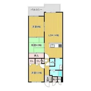 大阪府寝屋川市池田2丁目【マンション】の間取り