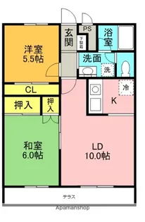 大阪府交野市森南1丁目【アパート】の間取り