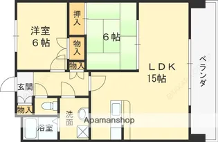 カトル・セゾン中甚【306号室】の間取り