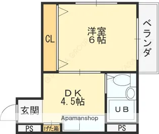 ジュネス菱屋西【1階】の間取り