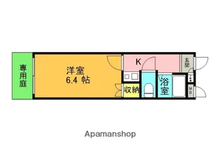ハレー高槻Ⅱ【104号室】の間取り