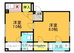大栄ビル【202号室】の間取り