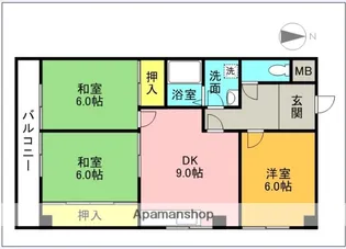 サンヴェール高槻【403号室】の間取り