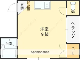 シャルマン大宮【406号室】の間取り